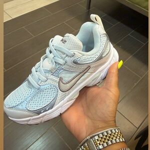 Nike Kids' Sky Blue and Silver Sneakers